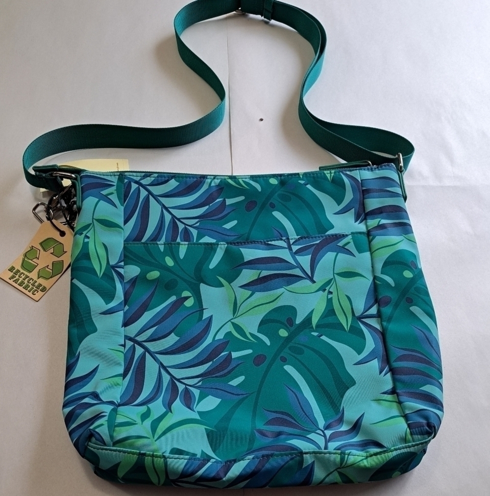 NWT Tropical Leaves Shoulder Bag  12.5"×11"